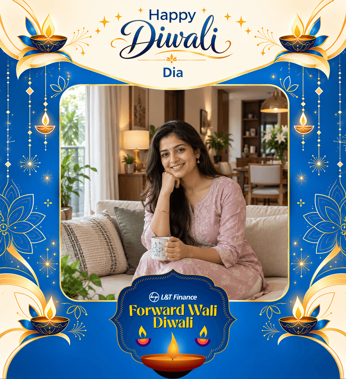 Diwali wish for Dia